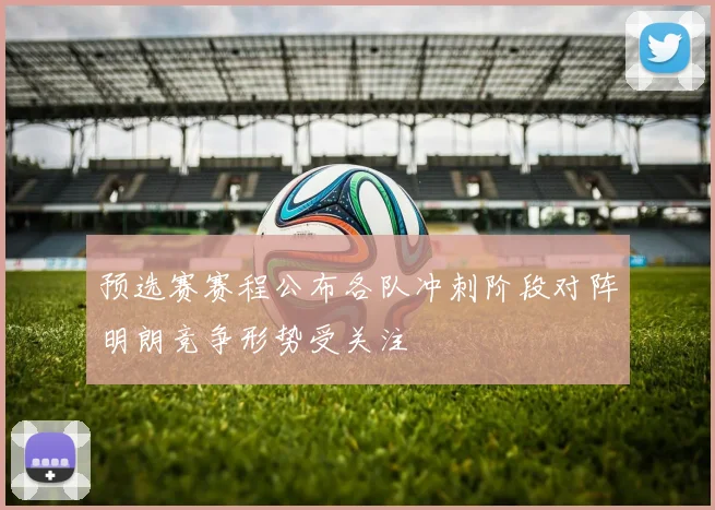 预选赛赛程公布各队冲刺阶段对阵明朗竞争形势受关注